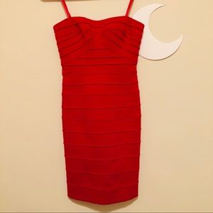 BCBG Red Body Con Mini Strapless - BEAUTIFUL!